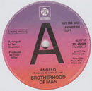 Brotherhood Of Man : Angelo (7", Single, Promo, Sol)