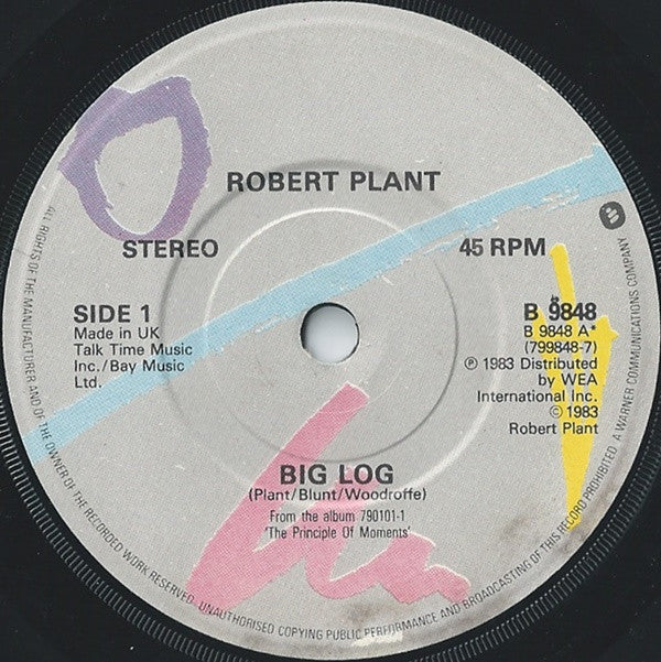 Robert Plant : Big Log (7", Single)