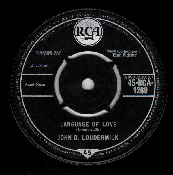 John D. Loudermilk : Language Of Love (7", Single)