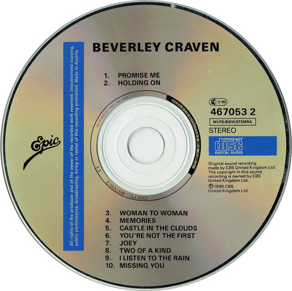 Beverley Craven : Beverley Craven. (CD, Album)