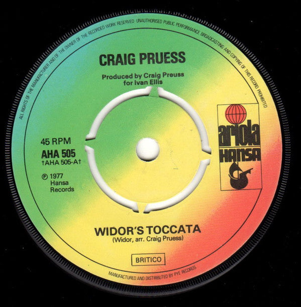 Craig Pruess : Widor's Toccata (7", Single)