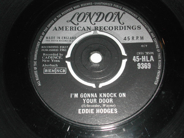 Eddie Hodges : I'm Gonna Knock On Your Door / Ain't Gonna Wash For A Week  (7")