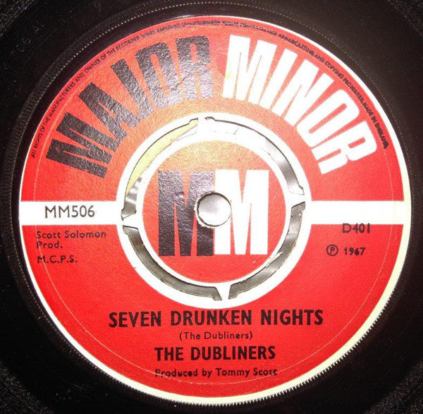 The Dubliners : Seven Drunken Nights (7", Single)