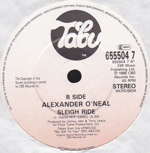Alexander O'Neal : Hitmix (The Official Bootleg Megamix) (7", Single)