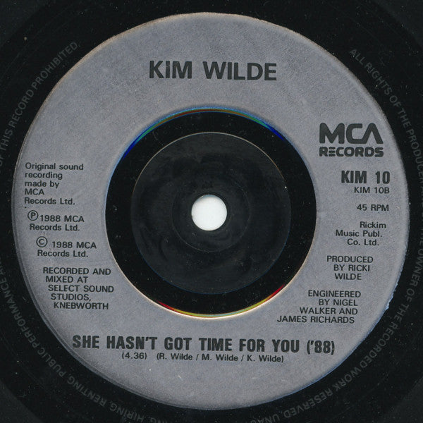 Kim Wilde : Four Letter Word (7", Single, Inj)
