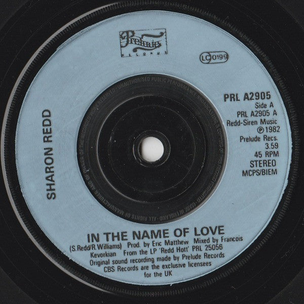 Sharon Redd : In The Name Of Love (7", Inj)
