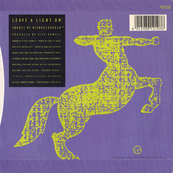 Belinda Carlisle : Leave A Light On (7", Single, Pap)