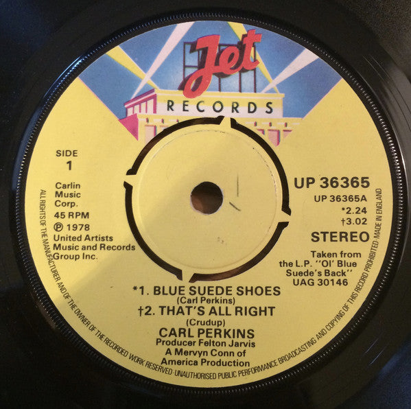 Carl Perkins : Blue Suede Shoes (7", Single)