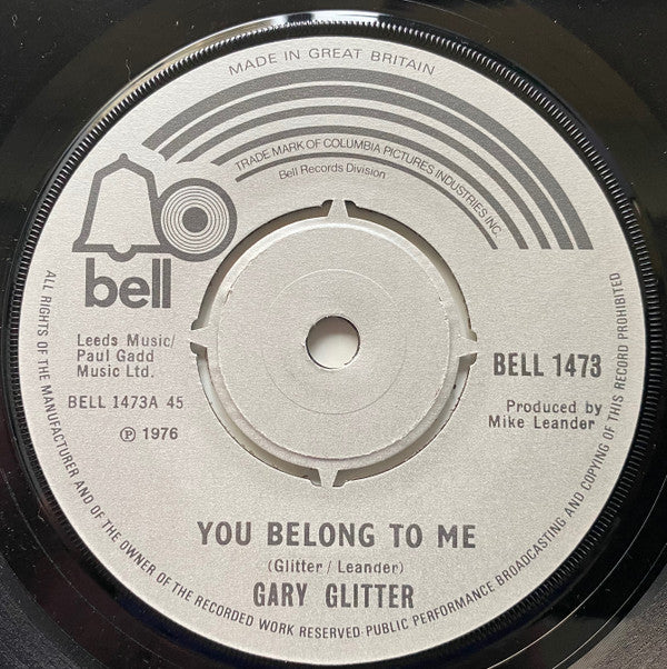 Gary Glitter : You Belong To Me (7", Single)