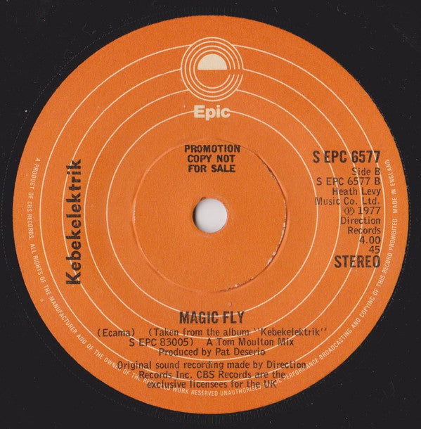 Kebekelektrik : War Dance / Magic Fly (7", Single, Promo)