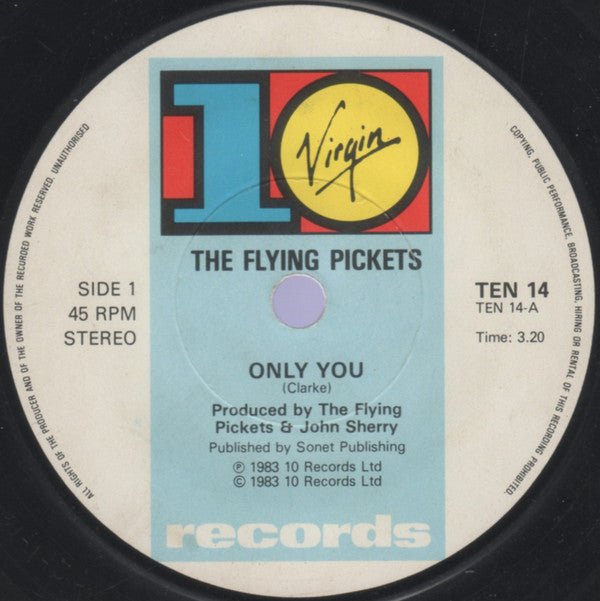 The Flying Pickets : Only You (7", Single, Dam)