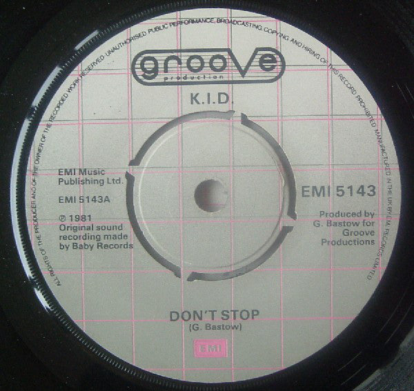 K.I.D. : Don't Stop (7", Single)