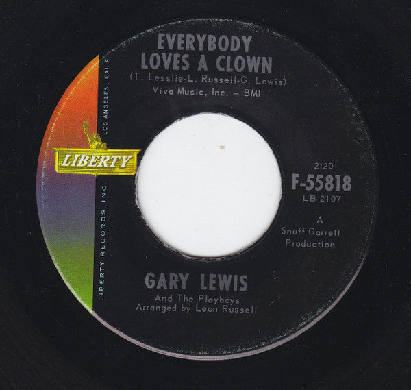 Gary Lewis & The Playboys : Everybody Loves A Clown (7", Single)