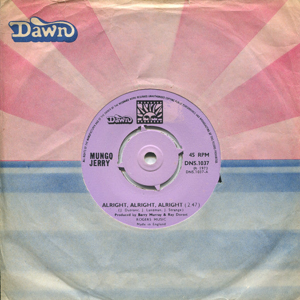 Mungo Jerry : Alright, Alright, Alright (7", Single, 4 P)