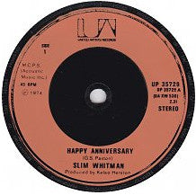 Slim Whitman : Happy Anniversary (7", Inj)