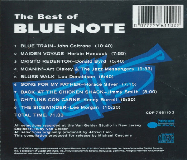 Various : The Best Of Blue Note (CD, Comp, RP)