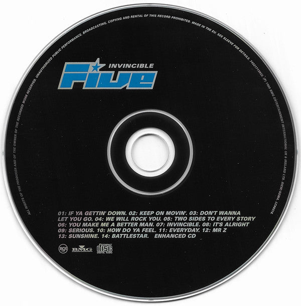 Five : Invincible (CD, Album, Enh)