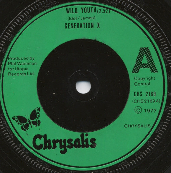 Generation X (4) : Wild Youth (7", Single, Gre)