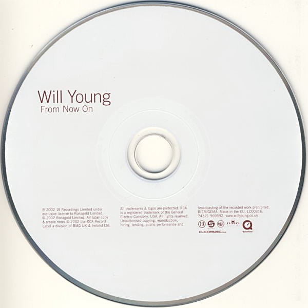 Will Young : From Now On (CD, Album, Enh, Dis)