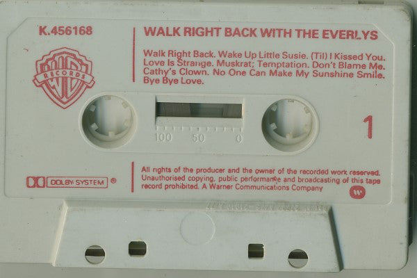 Everly Brothers : Walk Right Back With The Everlys (Cass, Comp)