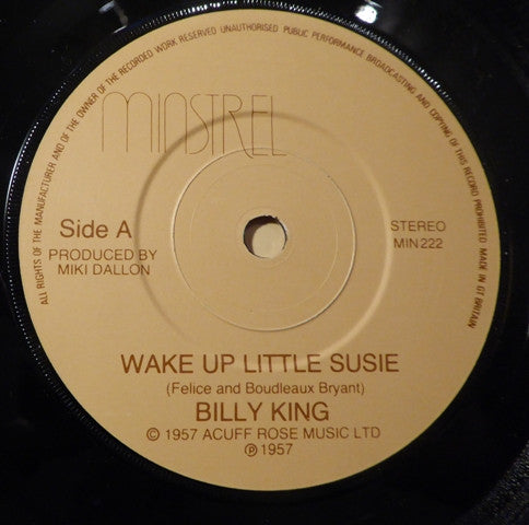 Billy Kuy : Wake Up Little Suzie (7")