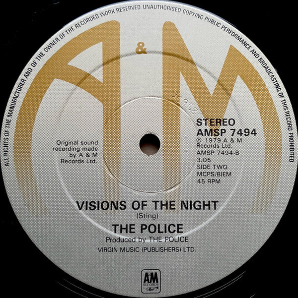 The Police : Walking On The Moon (12", Single)