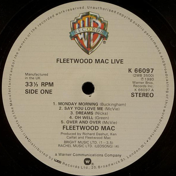 Fleetwood Mac : Fleetwood Mac Live (2xLP, Album)