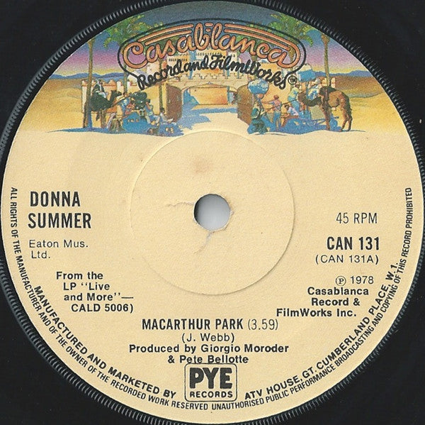 Donna Summer : MacArthur Park (7", Single, Com)