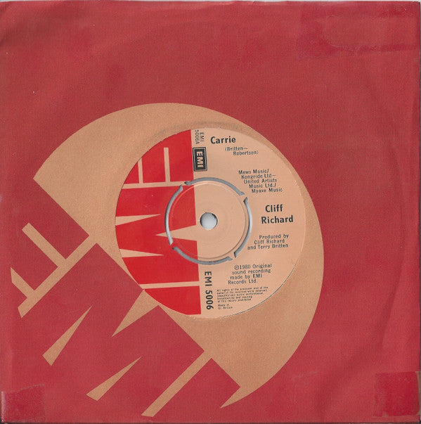 Cliff Richard : Carrie (7", Single, Com)