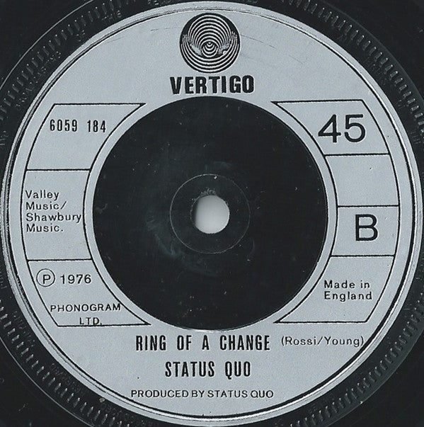 Status Quo : Rockin' All Over The World (7", Single, Com)