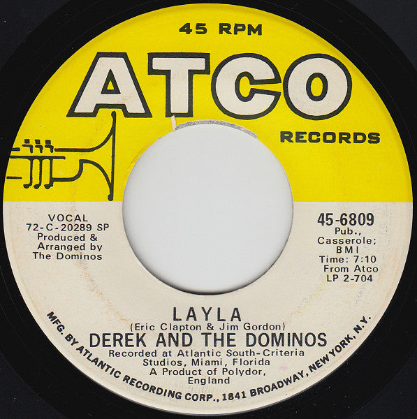 Derek & The Dominos : Layla (7", Single, SP )