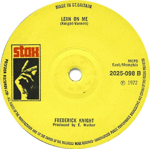 Frederick Knight : I've Been Lonely For So Long (7", Single, Sol)