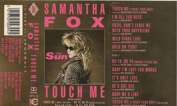 Samantha Fox : Touch Me (Cass, Album)