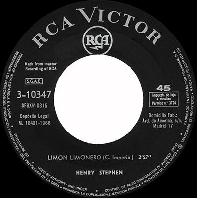 Henry Stephen : Limon Limonero (7", Single)