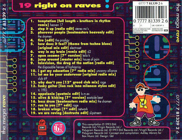 Various : The Mega Rave (CD, Comp, P/Mixed)