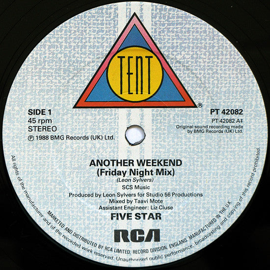 Five Star : Another Weekend (Friday Night Mixes) (12")