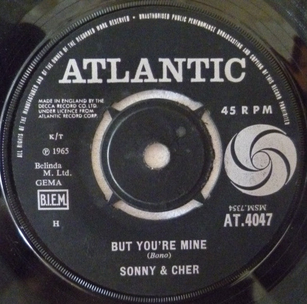 Sonny & Cher : But You're Mine (7", Single)