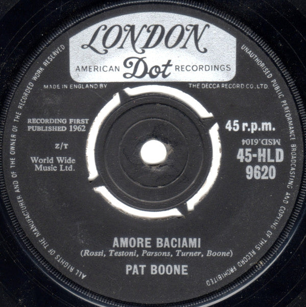 Pat Boone : The Main Attraction (7")