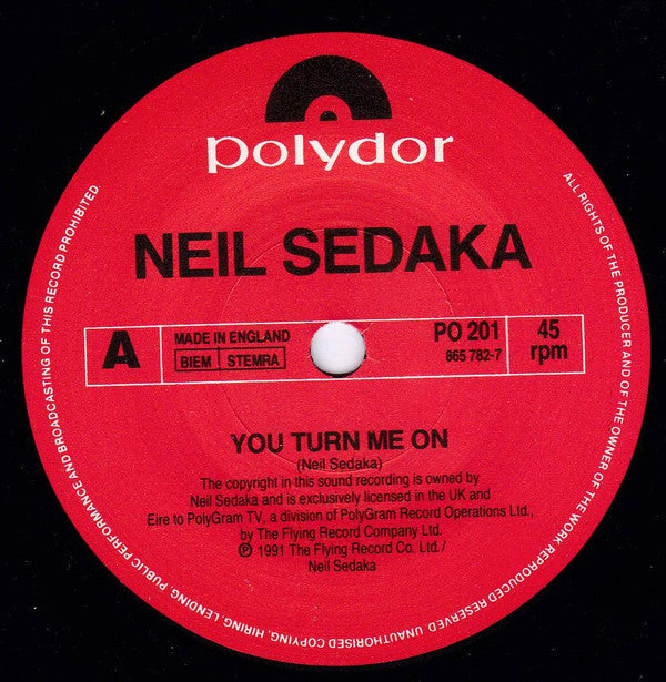 Neil Sedaka : You Turn Me On (7", Single)