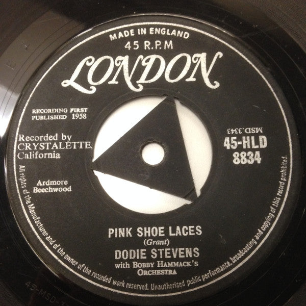 Dodie Stevens : Pink Shoe Laces (7", Single)