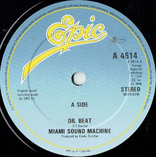 Miami Sound Machine : Dr. Beat (7", Pap)
