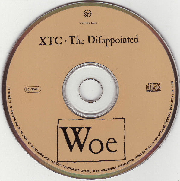 XTC : The Disappointed (CD, Single)