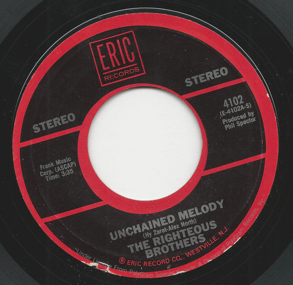 The Righteous Brothers : Unchained Melody / Just Once In My Life (7", Single)