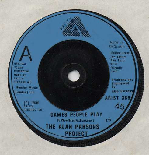 The Alan Parsons Project : Games People Play (7", Single)