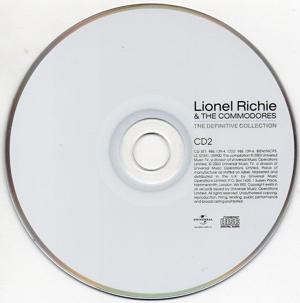 Lionel Richie & Commodores : The Definitive Collection (2xCD, Comp, RE, RM)