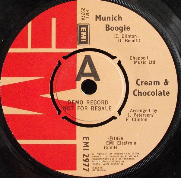 Cream & Chocolate : Munich Boogie (7", Single, Promo)