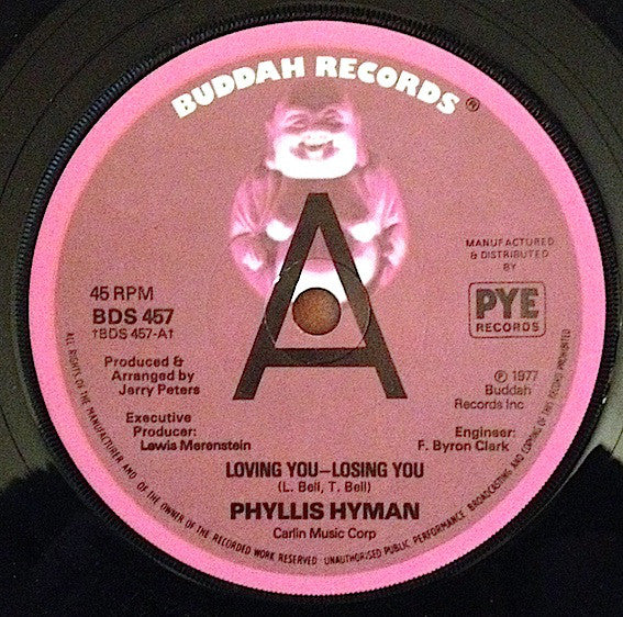 Phyllis Hyman : Loving You - Losing You (7", Single, Promo)