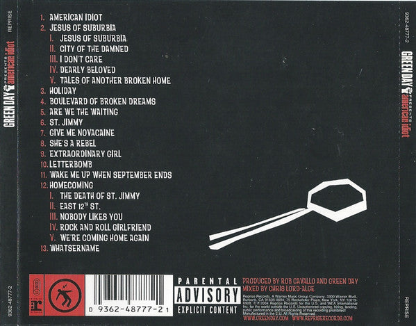 Green Day : American Idiot (CD, Album)