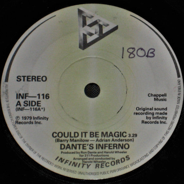 Dante's Inferno : Could It Be Magic / They're Playing Our Song (7")