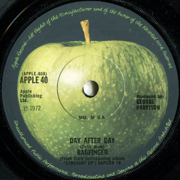 Badfinger : Day After Day (7", Single, Sol)